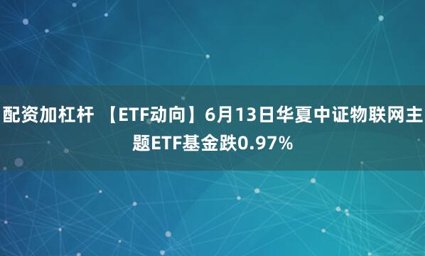 配资加杠杆 【ETF动向】6月13日华夏中证物联网主题ETF基金跌0.97%