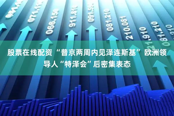股票在线配资 “普京两周内见泽连斯基” 欧洲领导人“特泽会”后密集表态